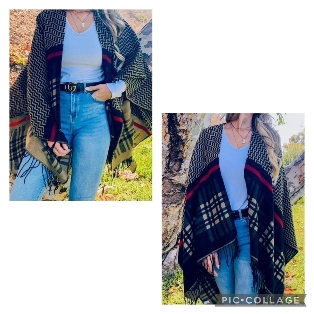 Warm n Cozy Ruana Wrap - Picture 5 of 6